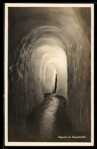 AK Eigergletscher mit Eisgrotte