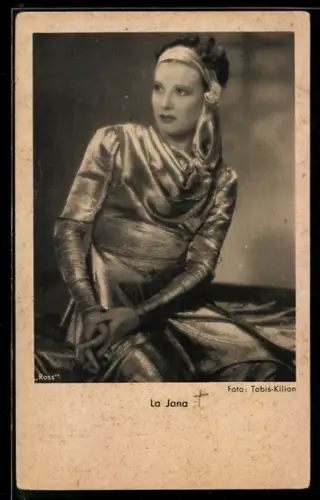 AK Schauspielerin La Jana in Das indische Grabmal