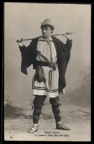 AK Schauspieler Josef Krainz als Leon in Weh dem der lügt!
