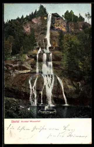 AK Romker Wasserfall im Okertal