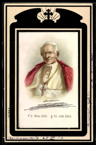 AK Portrait von Papst Leo XIII., 1810-1903