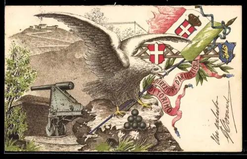 Lithographie Direzione d`Artigliera di Torino, Artillerie-Regiment