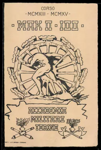 AK Torino, Accademia Militare, Corso 1912-1915