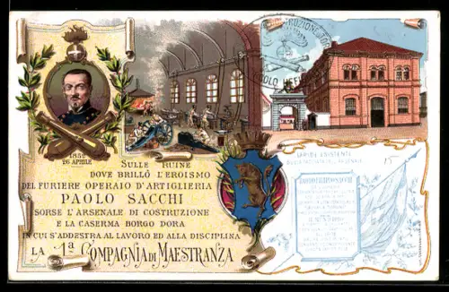 Lithographie La 1a Compagnia di Maestraza, Paolo Sacchi