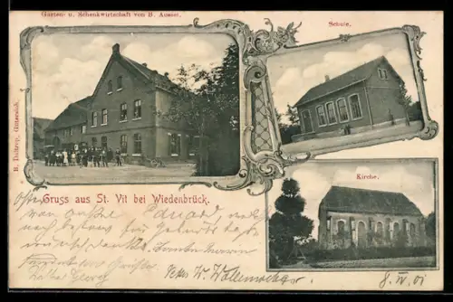 AK St. Vit bei Wiedenbrück, Geschäft, Schule und Kirche