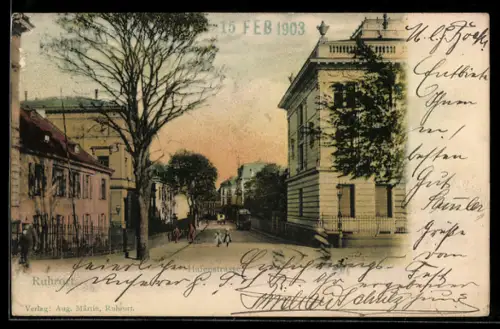 AK Ruhrort, Häuser in der Hafenstrasse