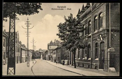 AK Sarstedt, Holztorstrasse mit Post