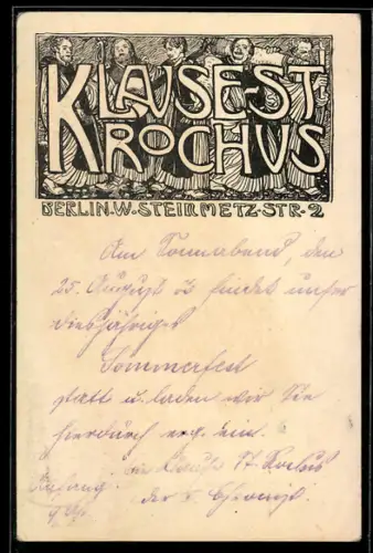 AK Berlin-Schöneberg, Klause St. Krochus, Steinmetz-Str. 2