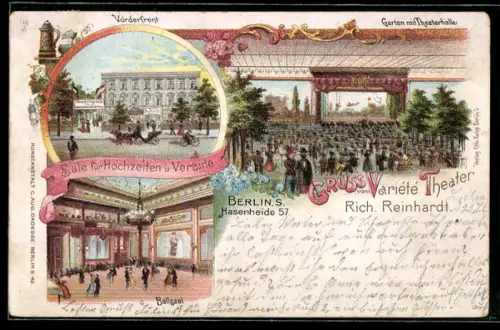 Lithographie Berlin-Kreuzberg, Variete-Theater Richard Reinhardt, Hasenheide 57