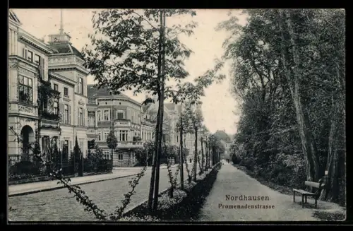 AK Nordhausen, Villen in der Promenaden-Strasse