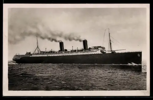 AK Passagierdampfer Columbus vom Norddeutschen Lloyd Bremen auf See