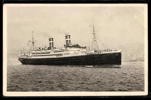 AK Passagierschiff Conte Verde vom Lloyd Sabaudo in Fahrt