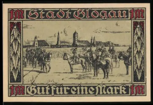 Notgeld Glogau 1920, 1 Mark, Französische Besatzung Glogaus