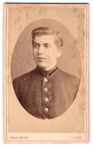 Fotografie Wilh. Meyer, Stade, Schiffertorsvorstadt, Kürassier in Uniform