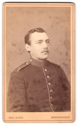Fotografie Paul Kubig, Sangerhausen, Georgenpromenade 1, Einjährig-Freiwilliger Gefreiter der Infanterie