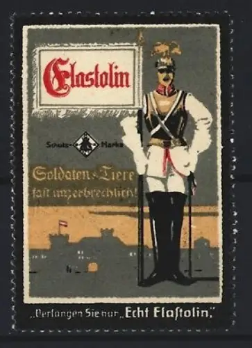 Reklamemarke Elastolin, Spielzeuge, Soldaten & Tiere, Kürassier der Garde du Corps