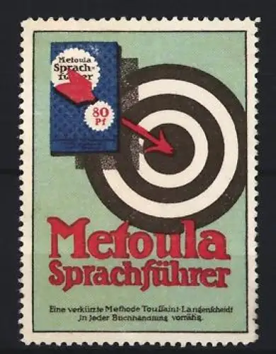Reklamemarke Langenscheidt, Metoula Sprachführer, Zielscheibe