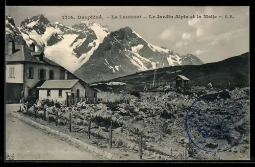AK Le Lautaret, Le Jardin Alpin et la Meije