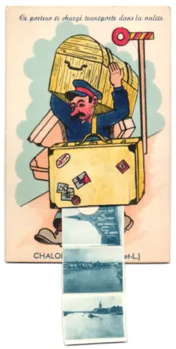 Leporello-AK Chalonnes-s.-Loire, L`Église, Le Château, Une Rue