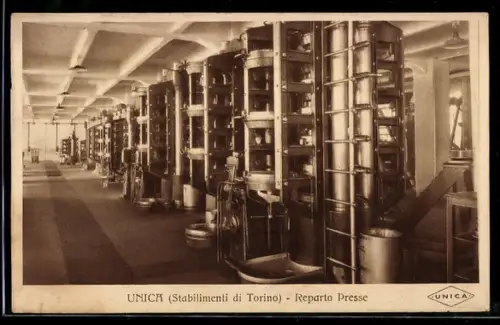 AK Torino, Stabilimenti Unica, Reparto Presse