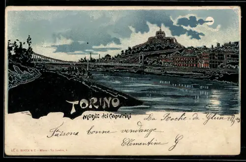 AK Torino, Monte dei Capuccini, veduta notturna del fiume e della città