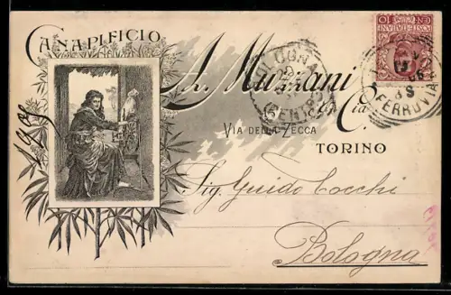 AK Torino, Canapificio Mazzani con illustrazione artistica