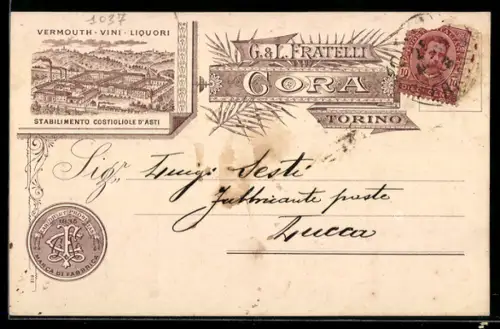 AK Torino, Pubblicità Fratelli Cora Vermouth e vini