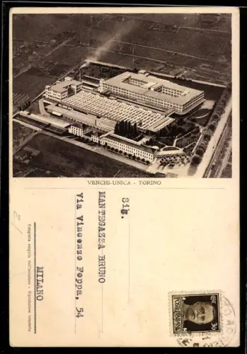 AK Torino, Vista aerea della fabbrica Venchi-Unica