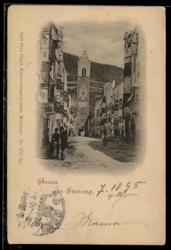 AK Sterzing, Vista della strada principale con torre sullo sfondo