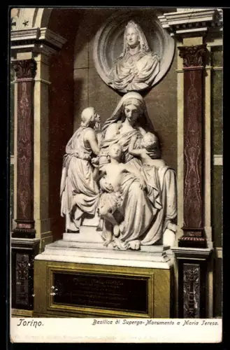 AK Torino, Basilica di Superga, Monumento a Maria Teresa