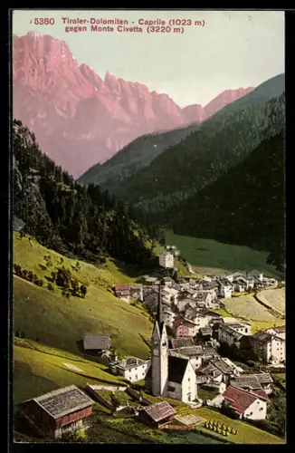 AK Alleghe, Caprile, Vista sul Monte Civetta nelle Dolomiti tirolesi