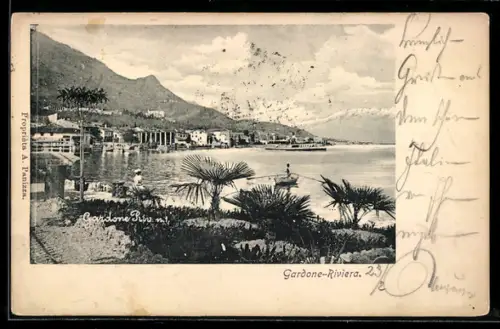 AK Gardone Riviera, Panorama