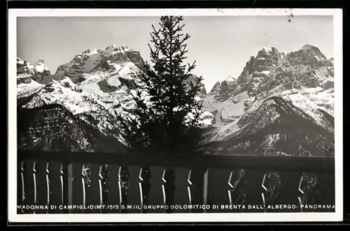 AK Madonna di Campiglio, Il Gruppo Dolomitico di Branta dall` Albergo, Panorama