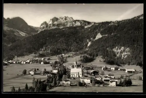 AK Vigo di Fassa, Panorama e S. Giovanni verso il Catinaccio