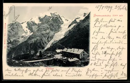 AK Franzenshöhe, Panorama mit Ortler