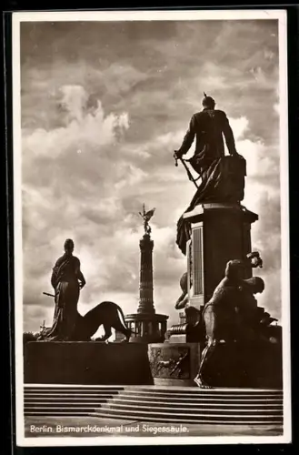 AK Berlin-Tiergarten, Bismarckdenkmal, Siegessäule