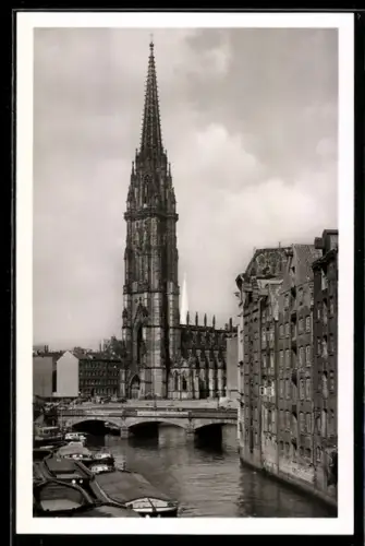 AK Alt-Hamburg, Nikolaifleet, Nikolaikirche