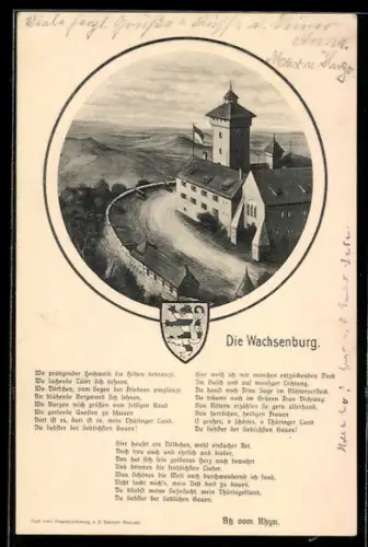 AK Wachsenburg, Wachsenburg aus der Vogelschau