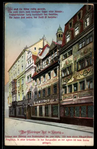 AK Leipzig, Thüringer Hof, Burgstrasse