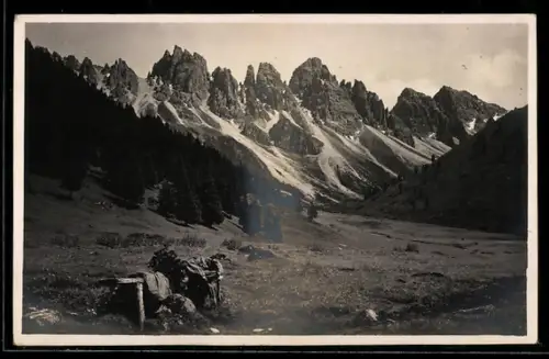 AK Grinzens, Kemateralm, Blick auf die Kalkkögel