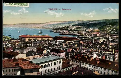 AK Trieste, Panorama über die Stadt