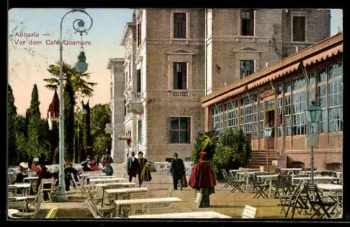 AK Abbazia, Vor dem Cafe Quarnero