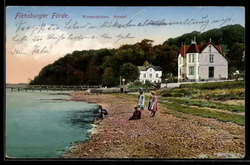 AK Wassersleben, Flensburger Föhrde, Strand