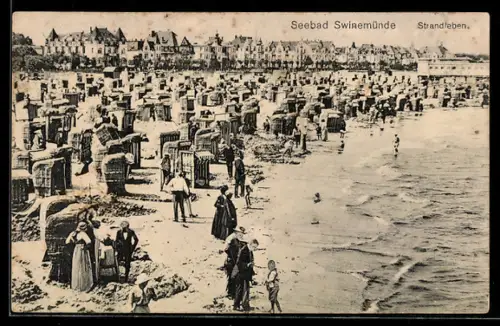 AK Swinemünde, Partie im Strandbad