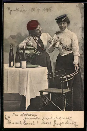 AK Heidelberg, Verbindungsdamen bei der Weinverkostung