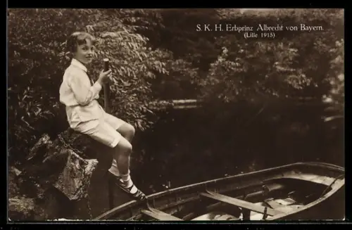 AK Lille, Prinz Albrecht von Bayern 1915