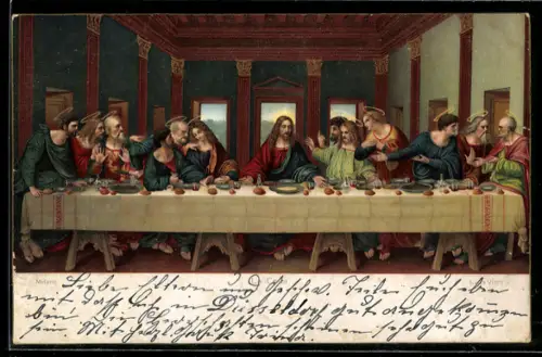 Künstler-AK Stengel & Co. Nr. 29865: La Cena, Leonardo da Vinci