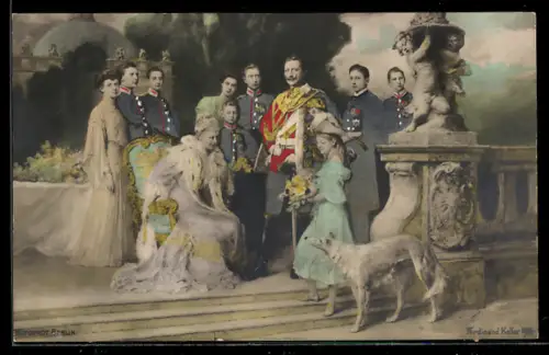 AK Kaiser Wilhelm II. und seine Familie