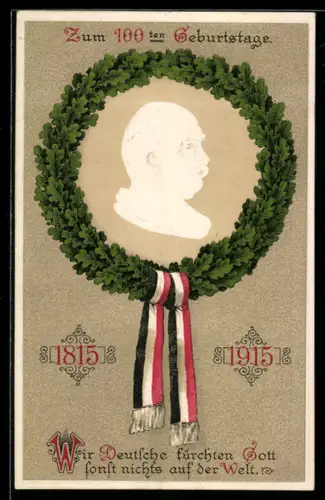 AK Zum 100ten Geburtstag von Bismarck