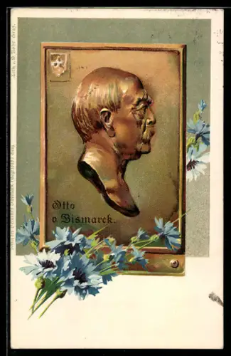 AK Otto v. Bismarck, Profil und Kornblumen